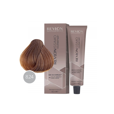 Revlon Revlonissimo Colorsmetique 8.24 - Перманентная краска для волос светлый блонд перламутрово-каштановый 60 мл