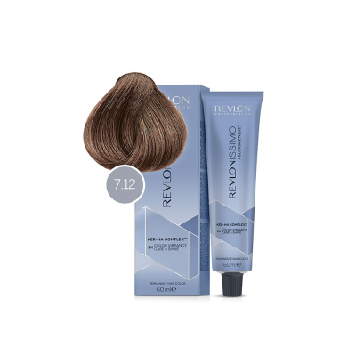 Revlon Revlonissimo Colorsmetique 7.12 - Перманентная краска для волос блонд пепельно-перламутровый 60 мл