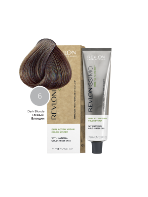 Revlon Revlonissimo Color Sublime 6 - Перманентный краситель без аммиака темный блонд 75 мл