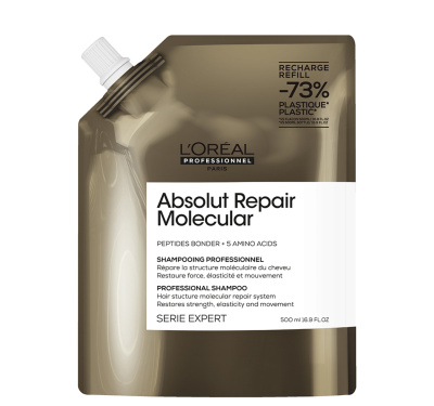 L'Oreal Serie Expert Absolut Repair Molecular Shampoo Refill - Шампунь для молекулярного восстановления 500 мл