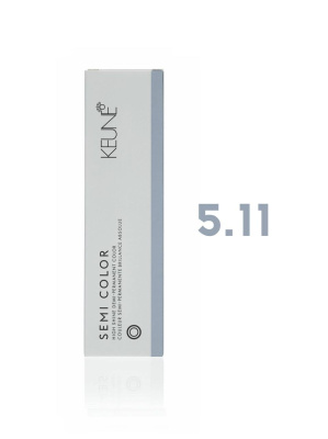 Keune Semi Color 5.11 - Полуперманентная краска для волос светлый шатен интенсивно пепельный 60 мл