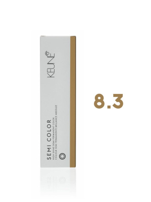 Keune Semi Color 8.3 - Полуперманентная краска для волос светлый золотистый блондин 60 мл