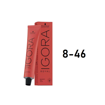 Schwarzkopf Igora Royal 8-46 - Перманентный краситель светлый русый бежевый шоколадный 60 мл