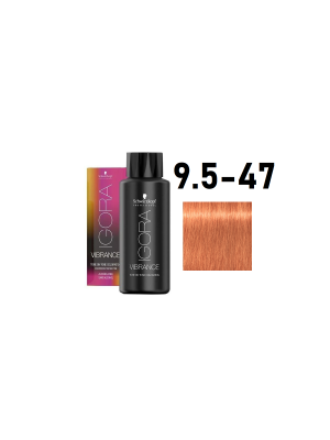 Schwarzkopf Igora Vibrance 9,5-47 - Краситель тон-в-тон светлый блонд пастельный бежевый медный 60 мл