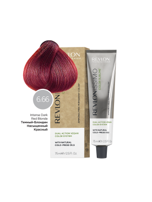 Revlon Revlonissimo Color Sublime 6.66 - Перманентный краситель без аммиака темный блонд интенсивно-красный 75 мл