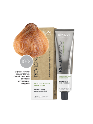 Revlon Revlonissimo Color Sublime 10.04 - Перманентный краситель без аммиака очень сильно светлый блонд натурально-медный 75 мл
