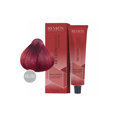 Revlon Revlonissimo Colorsmetique 66.66 - Перманентная краска для волос темный блонд интенсивно-красный 60 мл