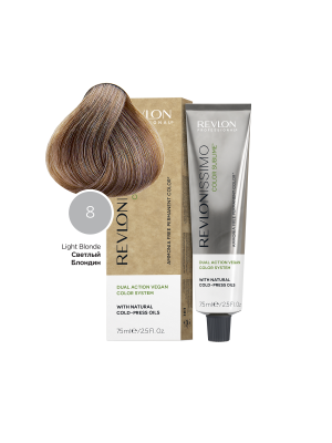 Revlon Revlonissimo Color Sublime 8 - Перманентный краситель без аммиака светлый блонд 75 мл
