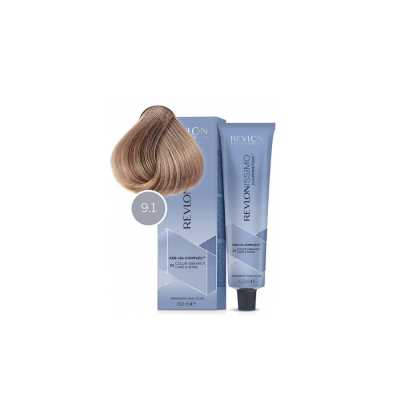 Revlon Revlonissimo Colorsmetique 9.1 - Перманентная краска для волос очень светлый блонд пепельный 60 мл