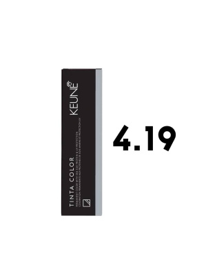Keune Tinta Color 4.19 - Стойкая краска для волос средний шатен матовый 60 мл