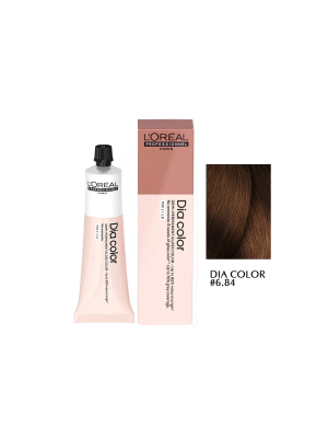 L'Oreal Dia Color 6.84 - Краситель-блеск без аммиака темный блонд мокко медный 60 мл