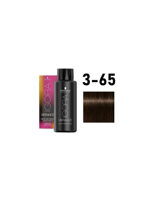 Schwarzkopf Igora Vibrance 3-65 - Краситель тон-в-тон темный коричневый шоколадный золотистый 60 мл