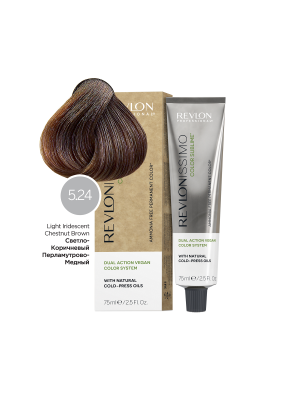 Revlon Revlonissimo Color Sublime 5.24 - Перманентный краситель без аммиака светло-коричневый перламутрово-каштановый 75 мл