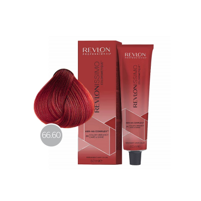 Revlon Revlonissimo Colorsmetique 66.60 - Перманентная краска для волос темный блонд насыщенно-красный 60 мл