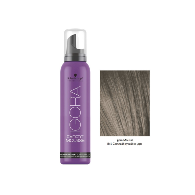 Schwarzkopf Igora Expert Mousse 8-1 - Тонирующий мусс светлый русый сандре 100 мл