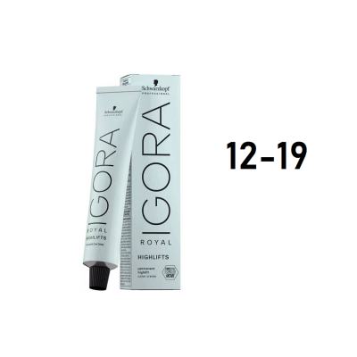 Schwarzkopf Igora Royal 12-19 - Перманентный краситель специальный блонд сандре фиолетовый 60 мл