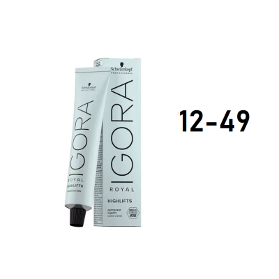 Schwarzkopf Igora Royal 12-49 - Перманентный краситель специальный блонд бежевый фиолетовый 60 мл