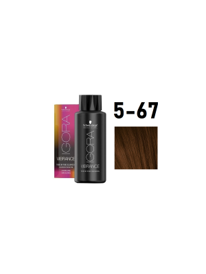 Schwarzkopf Igora Vibrance 5-67 - Краситель тон-в-тон светлый коричневый шоколадно-медный 60 мл