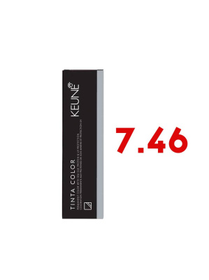 Keune Tinta Color 7.46 - Стойкая краска для волос средний медно-красный блондин инфинити 60 мл