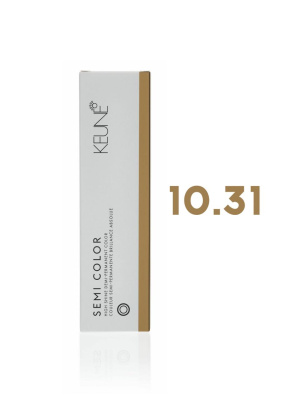 Keune Semi Color 10.31 - Полуперманентная краска для волос светлый золотисто-пепельный блондин 60 мл