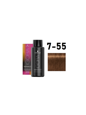 Schwarzkopf Igora Vibrance 7-55 - Краситель тон-в-тон средний русый золотистый экстра 60 мл