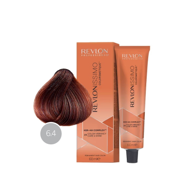 Revlon Revlonissimo Colorsmetique 6.4 - Перманентная краска для волос темный блонд медный 60 мл