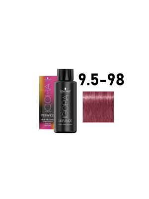 Schwarzkopf Igora Vibrance 9,5-98 - Краситель тон-в-тон светлый блонд пастельный фиолетово-красный 60 мл