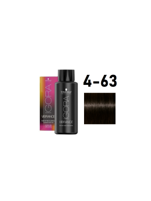 Schwarzkopf Igora Vibrance 4-63 - Краситель тон-в-тон средний коричневый шоколадно-матовый 60 мл
