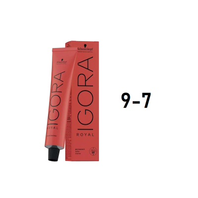 Schwarzkopf Igora Royal 9-7 - Перманентный краситель блондин медный 60 мл
