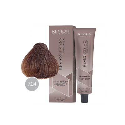 Revlon Revlonissimo Colorsmetique 7.24 - Перманентная краска для волос блонд перламутрово-каштановый 60 мл