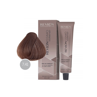 Revlon Revlonissimo Colorsmetique 7.41 - Перманентная краска для волос блонд каштаново-пепельный 60 мл
