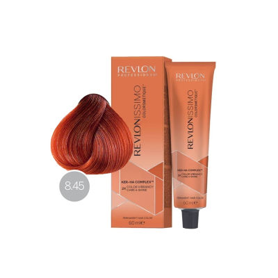 Revlon Revlonissimo Colorsmetique 8.45 - Перманентная краска для волос светлый блонд медно-махагоновый 60 мл