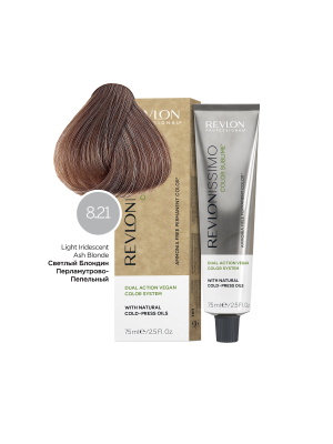 Revlon Revlonissimo Color Sublime 8.21 - Перманентный краситель без аммиака светлый блонд перламутрово-пепельный 75 мл