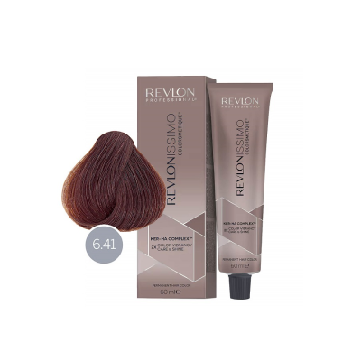Revlon Revlonissimo Colorsmetique 6.41 - Перманентная краска для волос темный блонд каштаново-пепельный 60 мл