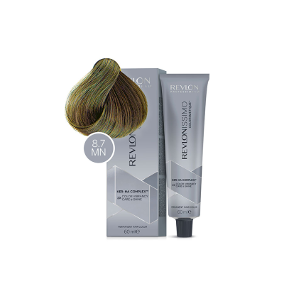 Revlon Revlonissimo Colorsmetique 8.7 MN - Перманентная краска для волос светлый блонд матовый нейтрализующий 60 мл