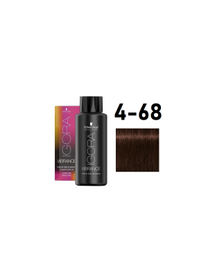 Schwarzkopf Igora Vibrance 4-68 - Краситель тон-в-тон средний коричневый шоколадно-красный 60 мл