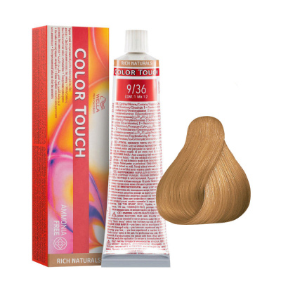 Wella Color Touch 9/36 - Тонирующая краска без аммиака очень светлый блонд золотисто-фиолетовый 60 мл