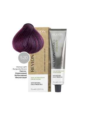 Revlon Revlonissimo Color Sublime 5.20 - Перманентный краситель без аммиака светло-коричневый насыщенно-фиолетовый 75 мл