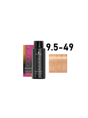 Schwarzkopf Igora Vibrance 9,5-49 - Краситель тон-в-тон светлый блонд пастельный бежевый фиолетовый 60 мл
