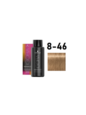 Schwarzkopf Igora Vibrance 8-46 - Краситель тон-в-тон светлый русый бежевый шоколадный 60 мл