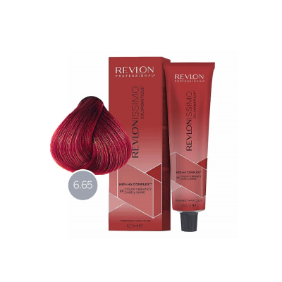 Revlon Revlonissimo Colorsmetique 6.65 - Перманентная краска для волос темный блонд красно-махагоновый 60 мл