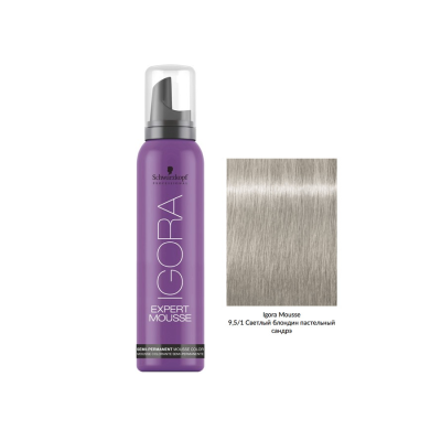 Schwarzkopf Igora Expert Mousse 9,5-1 - Тонирующий мусс светлый блонд пастельный сандре 100 мл