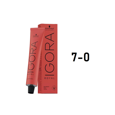 Schwarzkopf Igora Royal 7-0 - Перманентный краситель средний русый натуральный 60 мл
