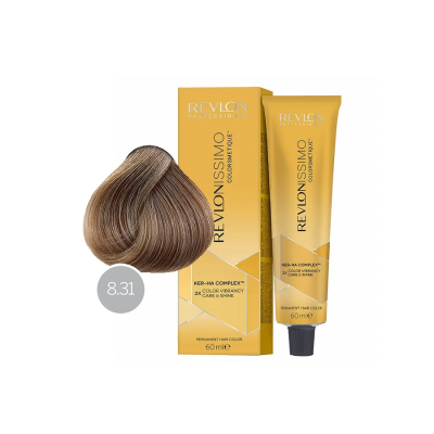 Revlon Revlonissimo Colorsmetique 8.31 - Перманентная краска для волос светлый блонд золотисто-пепельный 60 мл