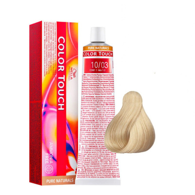 Wella Color Touch 10/03 - Тонирующая краска без аммиака яркий блонд натурально-золотистый 60 мл