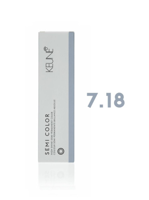 Keune Semi Color 7.18 - Полуперманентная краска для волос средний блондин металлик 60 мл