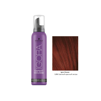 Schwarzkopf Igora Expert Mousse 5-88 - Тонирующий мусс светлый красный экстра 100 мл
