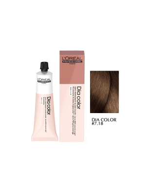 L'Oreal Dia Color 7.18 - Краситель-блеск без аммиака блонд пепельный мокка 60 мл