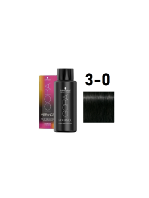 Schwarzkopf Igora Vibrance 3-0 - Краситель тон-в-тон темный коричневый натуральный 60 мл