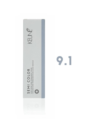 Keune Semi Color 9.1 - Полуперманентная краска для волос очень светлый блондин пепельный 60 мл